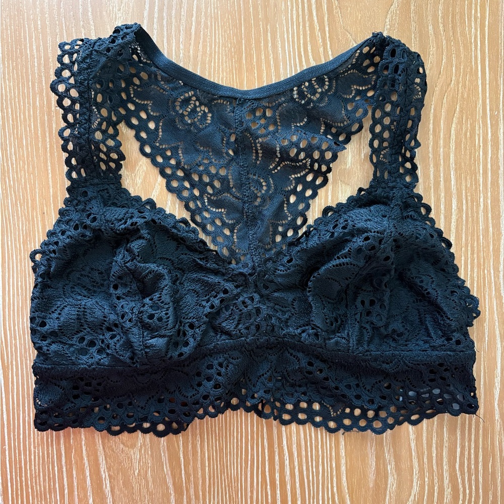 Aerie Lace Racerback Bralette - Black